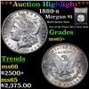 Image 1 : ***Auction Highlight*** 1889-s Morgan Dollar $1 Graded GEM+ Unc By USCG (fc)