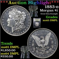 ***Auction Highlight*** 1883-o Morgan Dollar $1 Graded GEM Unc DMPL By USCG (fc)