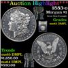 Image 1 : ***Auction Highlight*** 1883-o Morgan Dollar $1 Graded GEM Unc DMPL By USCG (fc)