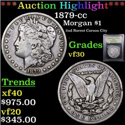 ***Auction Highlight*** 1879-cc Morgan Dollar $1 Graded vf++ By USCG (fc)