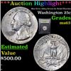 Image 1 : ***Auction Highlight*** Mint Error 1986-p Struck On Nickel Planchet Washington Quarter 25c Graded Se