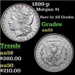 1899-p Morgan Dollar $1 Grades Choice AU