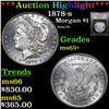 Image 1 : ***Auction Highlight*** 1878-s Morgan Dollar $1 Graded GEM+ Unc By USCG (fc)