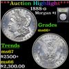 Image 1 : ***Auction Highlight*** 1888-o Morgan Dollar $1 Graded GEM++ Unc By USCG (fc)