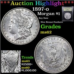 ***Auction Highlight*** 1897-o Morgan Dollar $1 Graded Select Unc By USCG (fc)