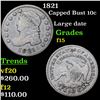 Image 1 : 1821 Capped Bust Dime 10c Grades f+