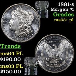 1881-s Morgan Dollar $1 Grades Select Unc+ PL