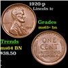 Image 1 : 1920-p Lincoln Cent 1c Grades Select+ Unc BN