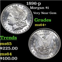 1896-p Morgan Dollar $1 Grades Choice+ Unc