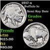 Image 1 : 1917-s Buffalo Nickel 5c Grades f+