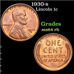 1930-p Lincoln Cent 1c Grades Choice Unc RB
