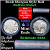 Image 1 : Buffalo Nickel Shotgun Roll in Old Bank Style 'Bell Telephone'  Wrapper 1920 & d Mint Ends