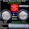Image 1 : Buffalo Nickel Shotgun Roll in Old Bank Style 'Bell Telephone'  Wrapper 1924 & s Mint Ends