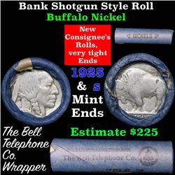 Buffalo Nickel Shotgun Roll in Old Bank Style 'Bell Telephone'  Wrapper 1925 & s Mint Ends