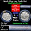 Image 1 : Buffalo Nickel Shotgun Roll in Old Bank Style 'Bell Telephone'  Wrapper 1925 & s Mint Ends