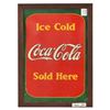 Image 1 : Ice Cold Coca-Cola Sold Here Tin Sign
