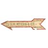 Image 1 : S.M. Myers & Co. Painted Wood Arrow Sign