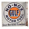 Image 1 : Gulf No-Nox Porcelain Flange Sign