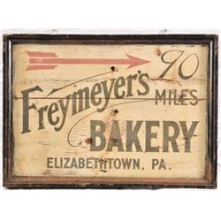Freymeyer's Bakery Pennsylvania Painted Wood Sign