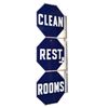 Image 1 : Clean Rest Rooms Porcelain Sign