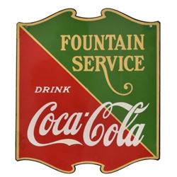 Coca-Cola Fountain Service Porcelain Sign