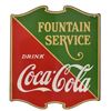 Image 1 : Coca-Cola Fountain Service Porcelain Sign