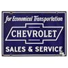 Image 2 : Chevy Sales & Service Porcelain Dealership Sign