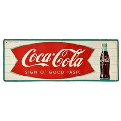 Coca-Cola Fishtail Bottle Tin Sign