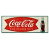 Image 1 : Coca-Cola Fishtail Bottle Tin Sign