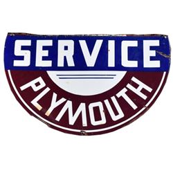 Plymouth Service Porcelain Sign