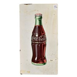 Coca-Cola White Bottle Porcelain Sign