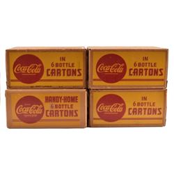 Four Vintage Coca-Cola Cartons