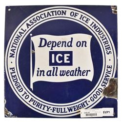 National Assoc. of Ice Industries Porcelain Sign