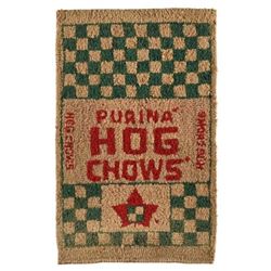 Purina Hog Chow Advertising Hooked Rug