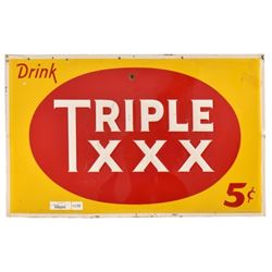 Triple XXX Tin Sign