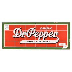 Dr Pepper Red Brick Porcelain Sign