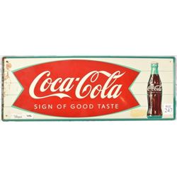 Coca-Cola Fish Tail Tin Sign