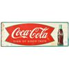 Image 1 : Coca-Cola Fish Tail Tin Sign