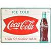 Image 1 : Coca-Cola Fishtail Bottle Tin Sign