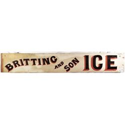 Britting & Son Ice Painted Wood Sign