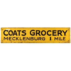 Coats Grocery Tin Sign