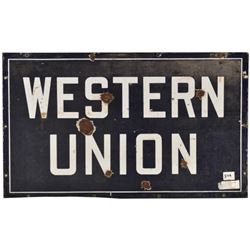 Western Union Porcelain Sign