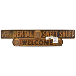 Dental Snuff Advertising Tin Sign