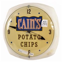 Cain's Potato Chips Advertising Clock