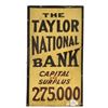 Image 1 : Taylor National Bank Sign