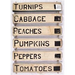 Vegetables Painted Wood Sign