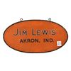 Image 1 : Jim Lewis Painted Wood Sign