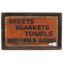 Sheets Blankets Towels Painted Sign
