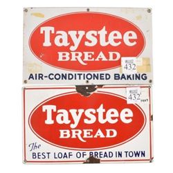 Two Taystee Bread Signs
