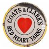 Image 1 : Coats & Clark Red Heart Yarn Porcelain Sign